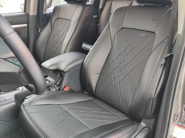 Авточехлы из экокожи в салон Toyota Hilux (AN120) 8 поколение/ 8 поколение, 1-2 рестайлинг (05.2015 - н.в.)