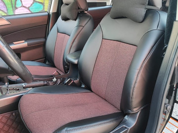 Чехлы из экокожи Nappa на сидения в салон Subaru Forester (SH/S12) 3 поколение/ 3 поколение, рестайлинг (12.2007 - 05.2013)