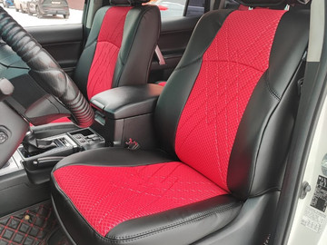 Автомобильные чехлы из экокожи Nappa для Toyota Land Cruiser Prado (J150) 4 поколение/2-й рестайлинг (09.2017 - 04.2024)